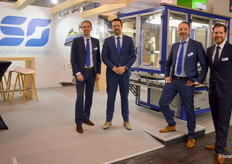 Danny Arisse ( new colleague) Willem van den Berg, Paul Blom and Raymond van den Berg, with ISO Horti Innovators presenting their new logo.